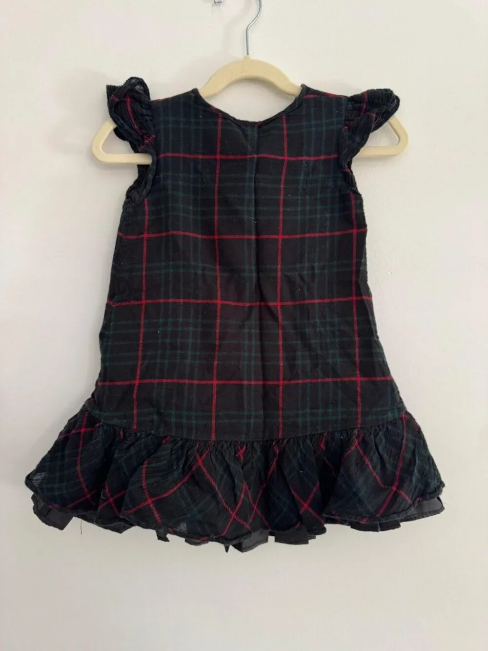 Ralph Lauren Tartan Plaid Dress 24M Bloomers Green Red
